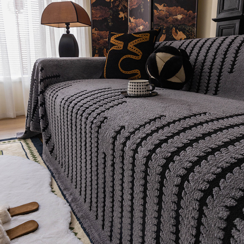 高级感舒棉绒沙发盖垫四季通用沙发套罩防猫抓一整张全包沙发盖布,居家布艺,沙发套,淘宝优惠券,粉丝福利购,淘宝优惠卷