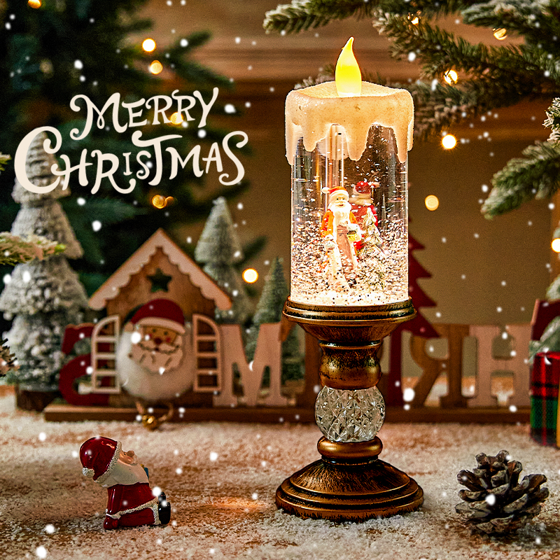 圣诞节蜡烛灯小夜灯水晶灯装饰品