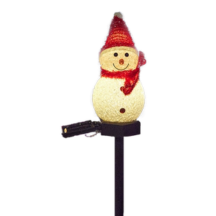 圣诞节灯饰彩灯串led雪人户外太阳能草坪地插装饰灯场景布置装扮