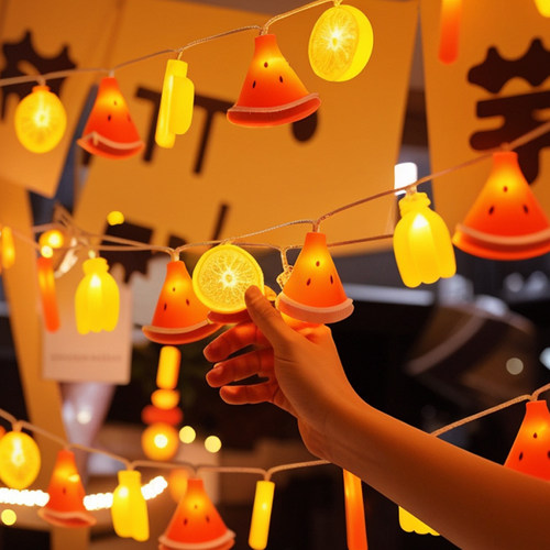 夜市摆摊氛围灯柠檬水果电瓶专用