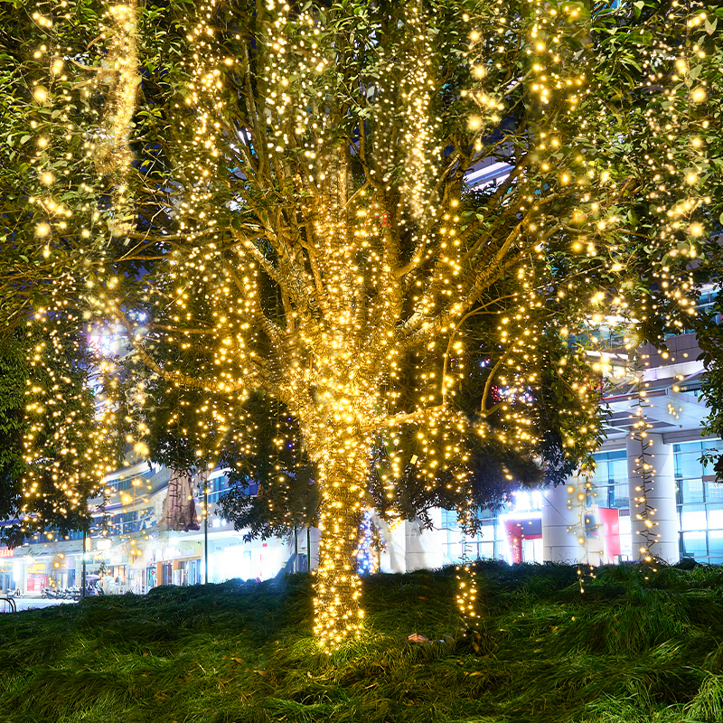 2026年新款树灯闪灯流水彩灯串户外高级氛围布置装饰发光灯条灯带