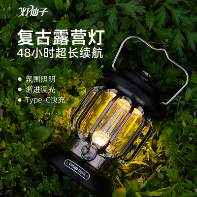 露营灯超长续航户外马灯营地吊灯挂灯高亮度充电氛围灯防水帐篷灯