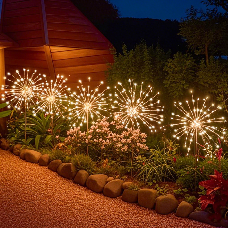 太阳能led蒲公英烟花灯家用庭院