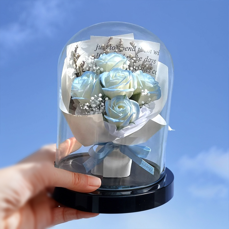 碎冰送女友永生花情人节