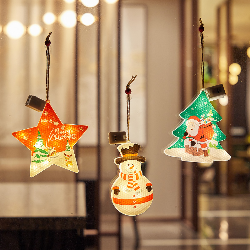 圣诞节装饰节日装扮窗户圣诞树