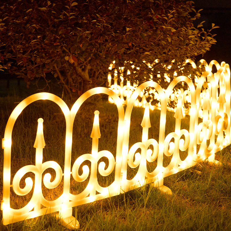 太阳能发光插地围栏灯草坪庭院灯