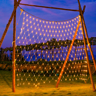 户外新年氛围灯渔网灯串灯装饰景观树灯led彩灯新款2026年满天星