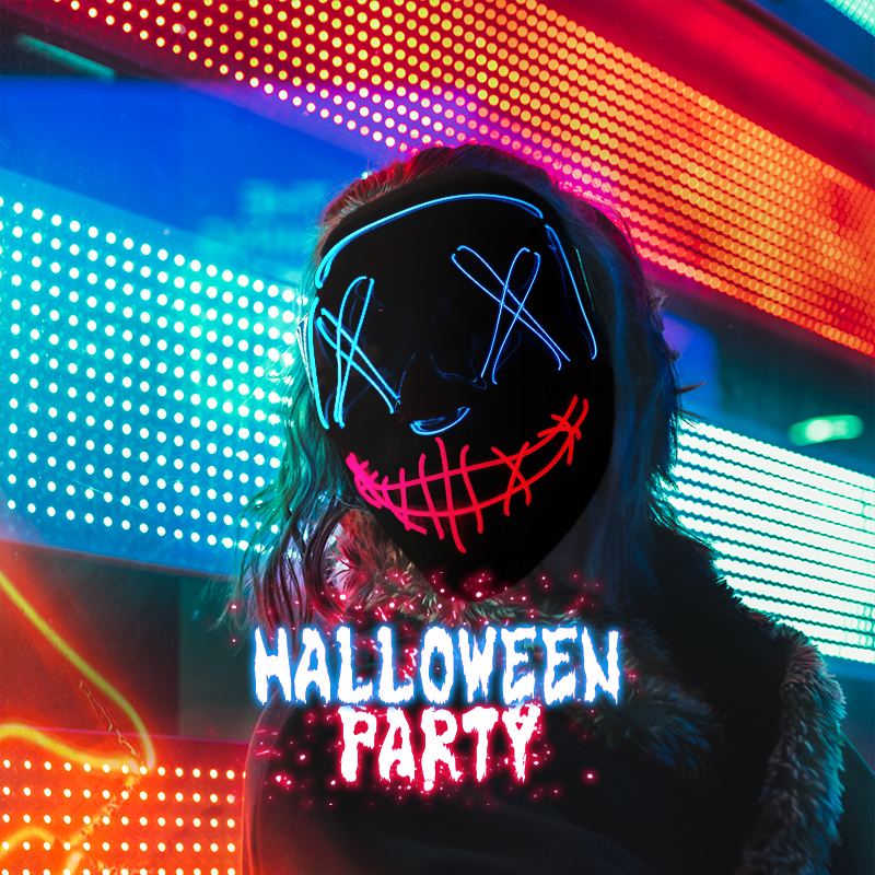 万圣节装饰品成人男女儿童发光