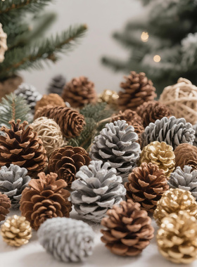 圣诞节超级大松果装饰品桌面天然松塔小摆件拍摄道具手工diy材料