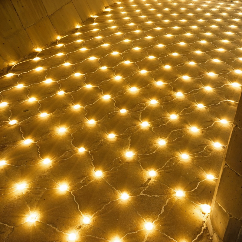 led网灯渔网灯太阳能彩灯串灯闪灯圣诞节户外防水树灯绿化装饰灯