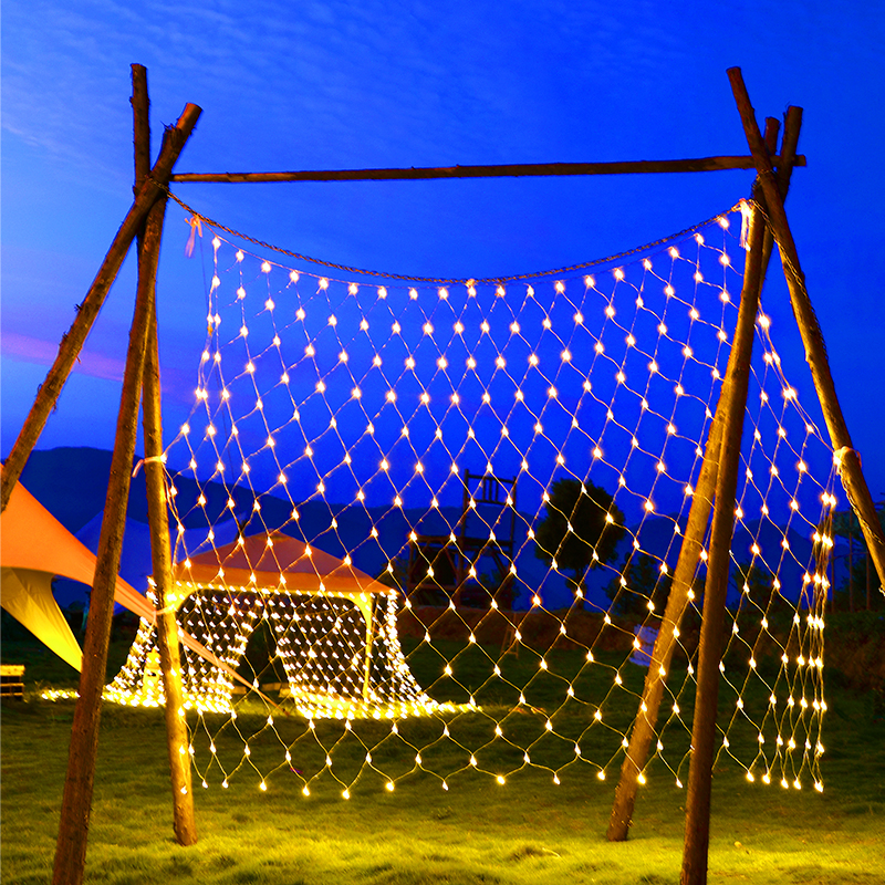 户外防水露营帐篷天幕渔网灯