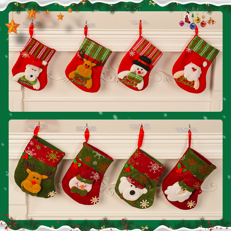 诞节装饰品圣诞袜礼物袋主题摆件