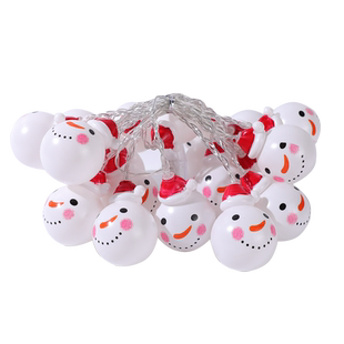 圣诞树上雪人装饰发光灯串小彩球圣诞节装扮用品布置挂饰挂件道具