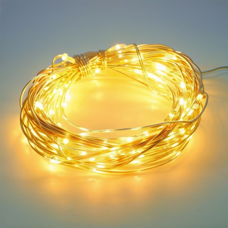 电池铜线灯led彩灯闪灯串灯满天星星房间卧室装饰花束露营氛围灯