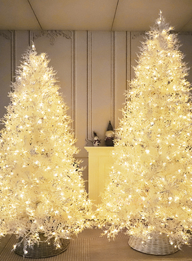 圣诞节装饰品全PE白色圣诞树氛围场景布置装扮拍照道具christmas