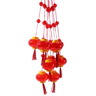 新年装饰品小灯笼挂饰圆环挂件场景布置春节户外防水插电喜庆装饰