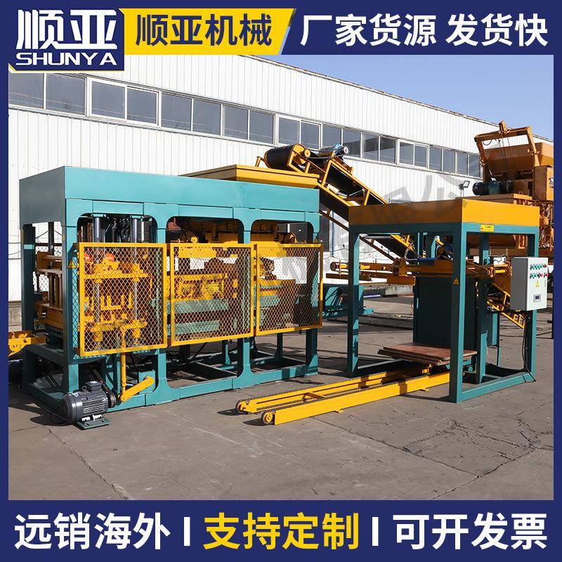 厂家QT6-15混凝土免烧空心制砖机跨境非洲全自动液压水泥砌块砖机