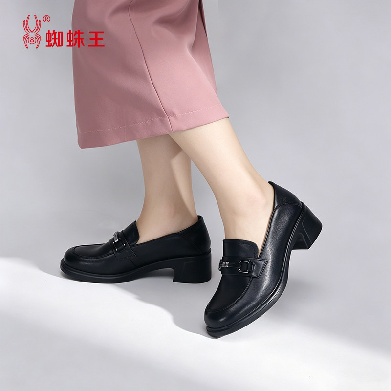 蜘蛛王女鞋单鞋时尚百搭乐福鞋