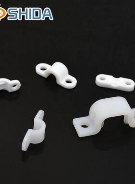 63n电缆弧形压线板线卡注塑线扣塑胶电线压线片夹塑料桥型固