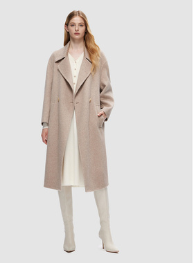 ELLASSAY歌力思秋冬新款羊毛经典茧型简约毛呢外套女EWD354D01800