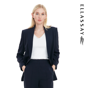 EWE331T01700 镂空钉珠设计三醋酸西装 ELLASSAY歌力思2026春季 新款