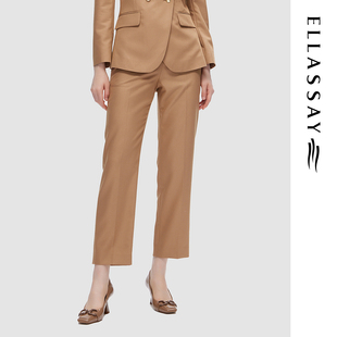 女EWD356K02400 裤 ELLASSAY歌力思秋冬新款 通勤商务休闲直筒西装