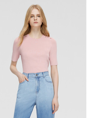 ELLASSAY歌力思2026春夏新款时尚百搭短袖修身针织衫EWD352M02800