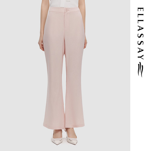 ELLASSAY歌力思春夏新款高级气质微喇叭休闲裤女EWD351K01600