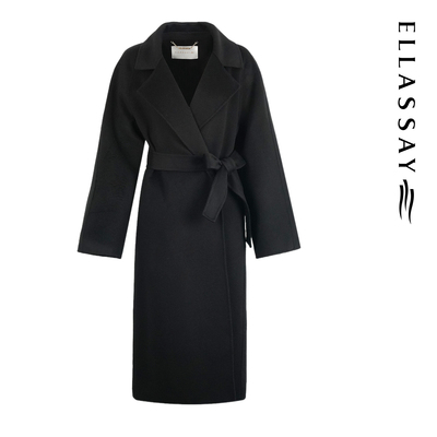 ELLASSAY歌力思冬季新款100%山羊绒浴袍式大衣女EWD366D067TA