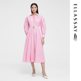 ELLASSAY歌力思2026春季新款假日衬衫裙中长连衣裙EWE351Y06500