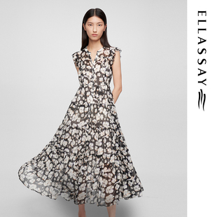ELLASSAY歌力思夏季新款桑蚕丝真两件连衣裙女EWE362Y13600