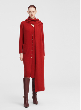 ELLASSAY歌力思秋季新款绵羊毛简约单排扣针织衫女EWF343M03300