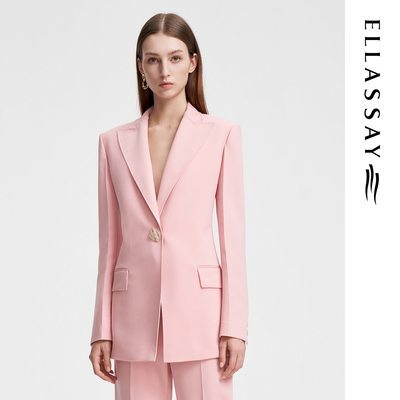 ELLASSAY歌力思新款早春绵羊毛率性干练设计感西装女EWF351T00500