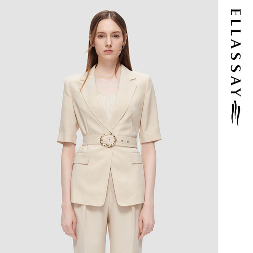 ELLASSAY歌力思春夏新款简约气质轻职场收腰西装女EWE345T02200