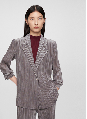 ELLASSAY歌力思早春新款简约气质通勤薄雾灰西装女EWE361T03500