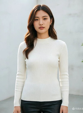 ELLASSAY歌力思秋季新款100%绵羊毛套头针织衫女EWD366M092DX