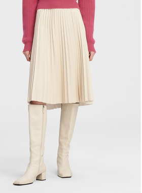 ELLASSAY歌力思秋冬新款简约A字百褶气质半身裙女EWE344Q01300