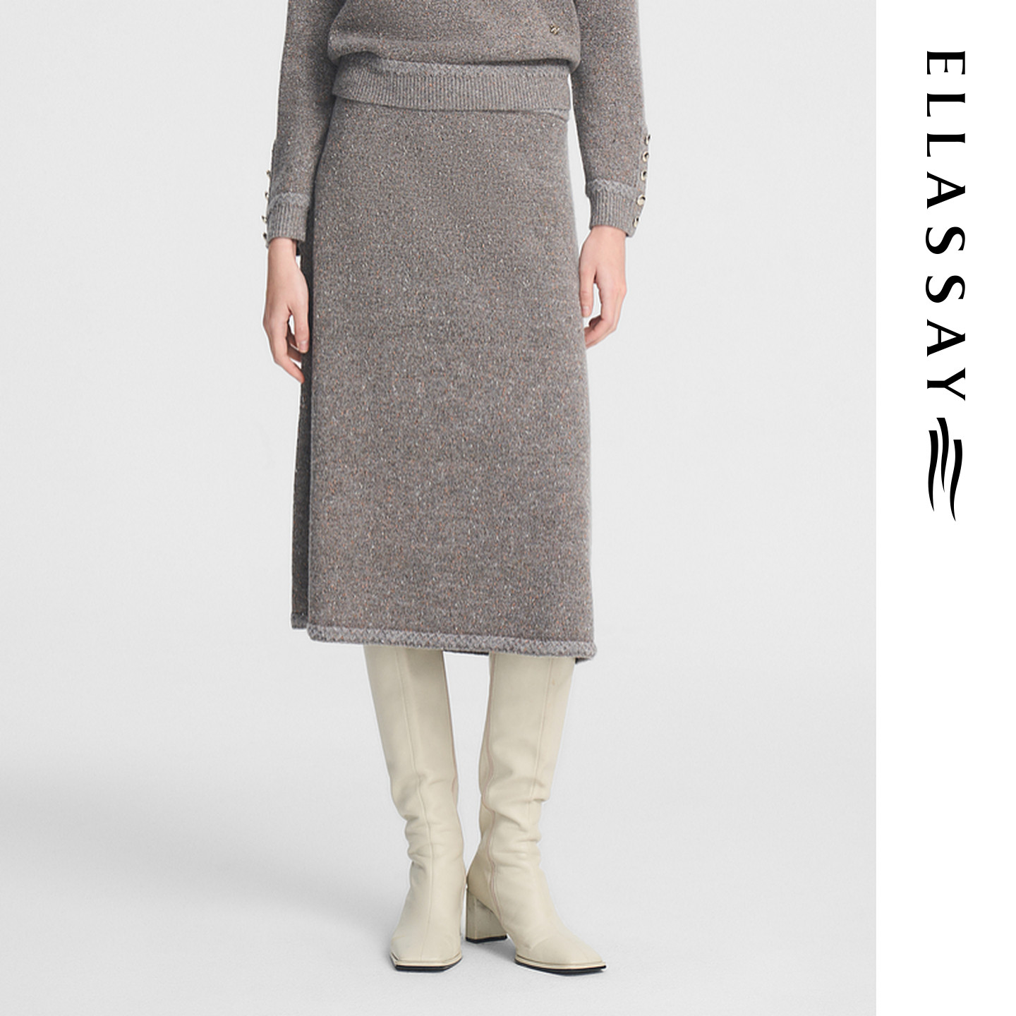 【杨光专属】歌力思秋冬新款绵羊毛格雷系针织半裙女EWF354M09300,女装/女士精品,半身裙,淘宝优惠券,粉丝福利购,淘宝优惠卷