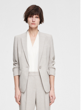 ELLASSAY歌力思夏季新款精致褶袖一粒扣西装女EWE352T01700