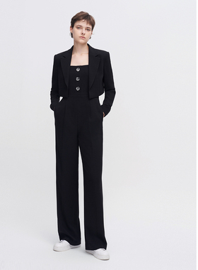 ELLASSAY歌力思2026春夏新款三醋酸职业通勤连体裤EWE341K01000