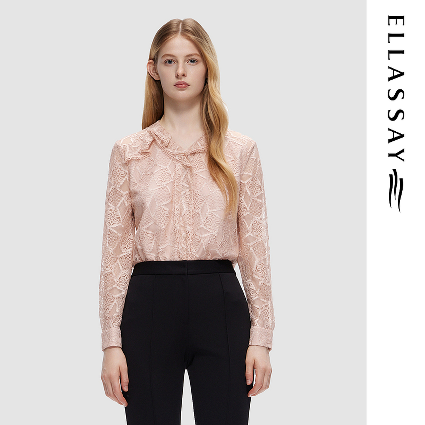 ELLASSAY歌力思秋季新款时尚通勤百搭淑女气质衬衫女EWE333C02500