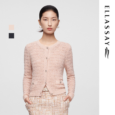 ELLASSAY歌力思早春新款桑蚕丝简约真两件针织衫女EWF361M00200