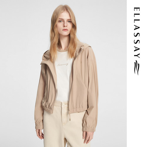 ELLASSAY歌力思春夏新款松紧调节百搭舒适短外套女EWW353T00200