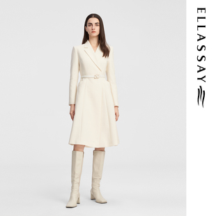 连衣裙女EWE343Y06300 肌理柔雾花纱西装 ELLASSAY歌力思秋季 新款