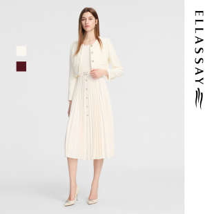 ELLASSAY歌力思秋季新款两件式法式优雅利落连衣裙女EWE353Y00800