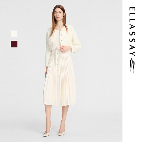 ELLASSAY歌力思秋季新款两件式法式优雅利落连衣裙女EWE353Y00800