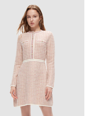 ELLASSAY歌力思秋冬新款温柔气质百搭质感连衣裙女EWE344M01000