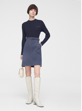 ELLASSAY歌力思早春新款绵羊毛都市时尚短款连衣裙女EWW351Y07800