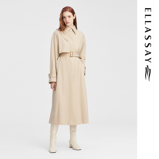 ELLASSAY歌力思秋季 简约优雅风风衣女EWW344F00400 秋冬新款