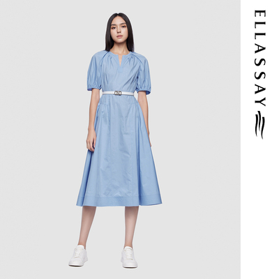 ELLASSAY歌力思2026夏季新款棉舒适气质简约连衣裙女EWD362Y20200